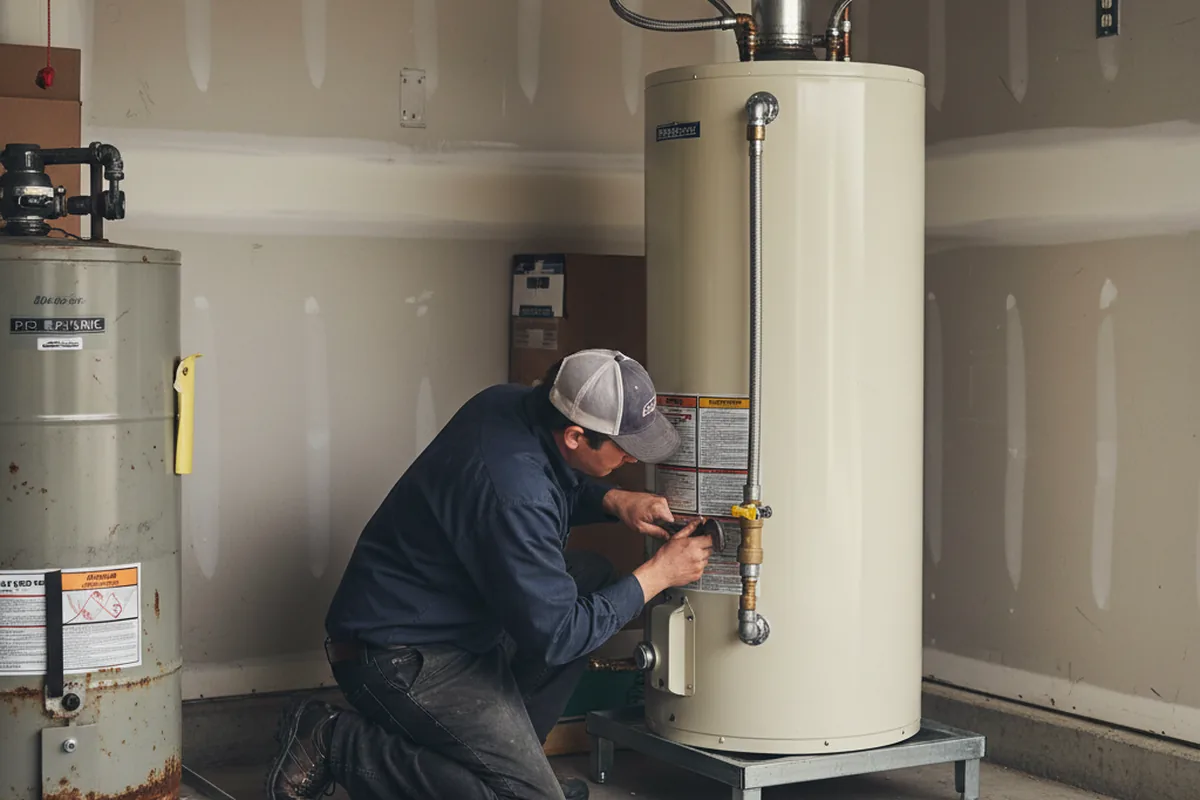 Water heater and shutoff valve replacement in New Richmond